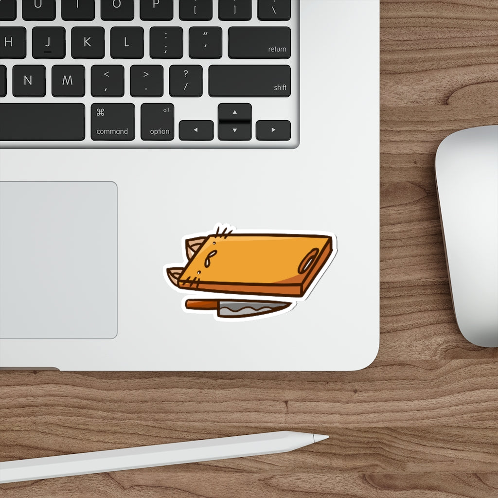 Cutting Board Cat Die-Cut Sticker