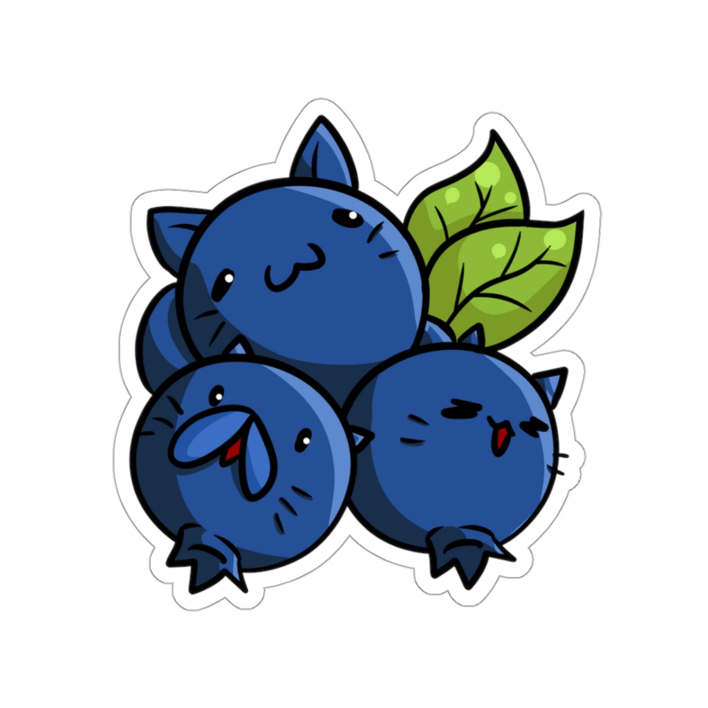 Blueberry Cats Die-Cut Sticker