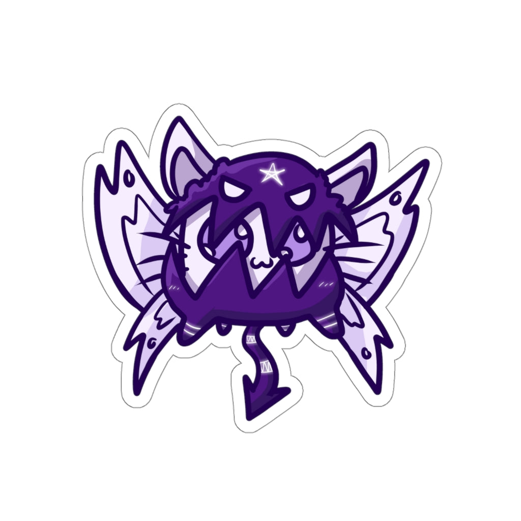 Moth Monster Cat Die-Cut Sticker