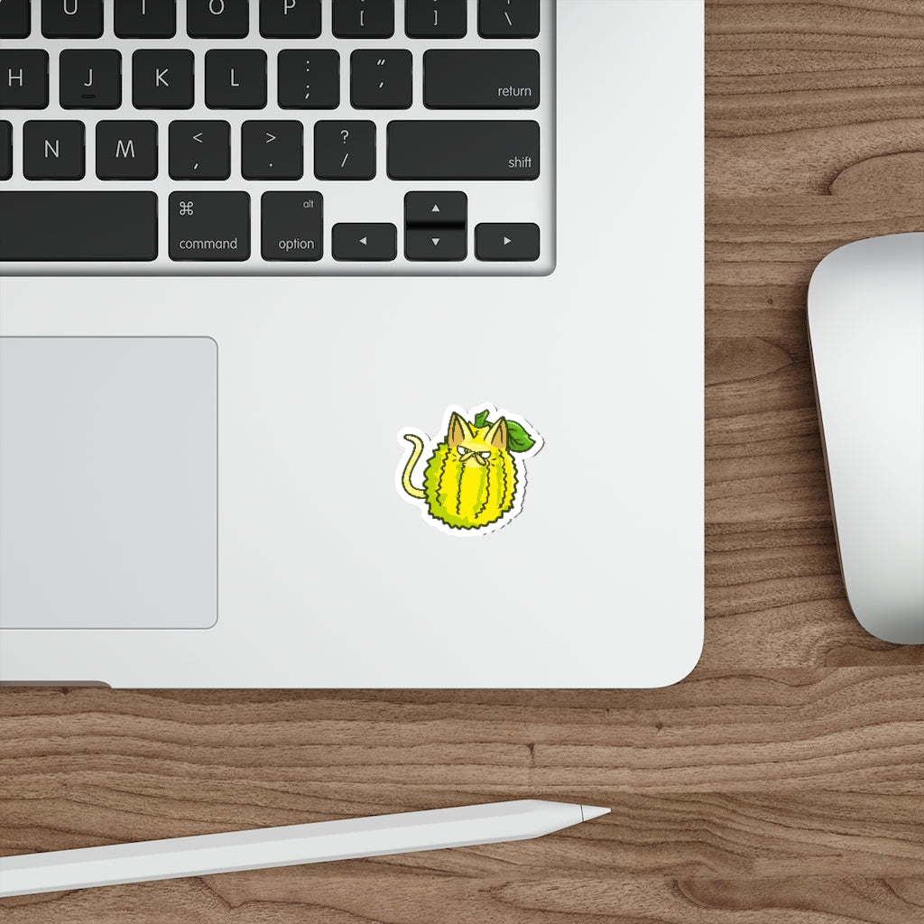 Jackfruit Cat Die-Cut Sticker