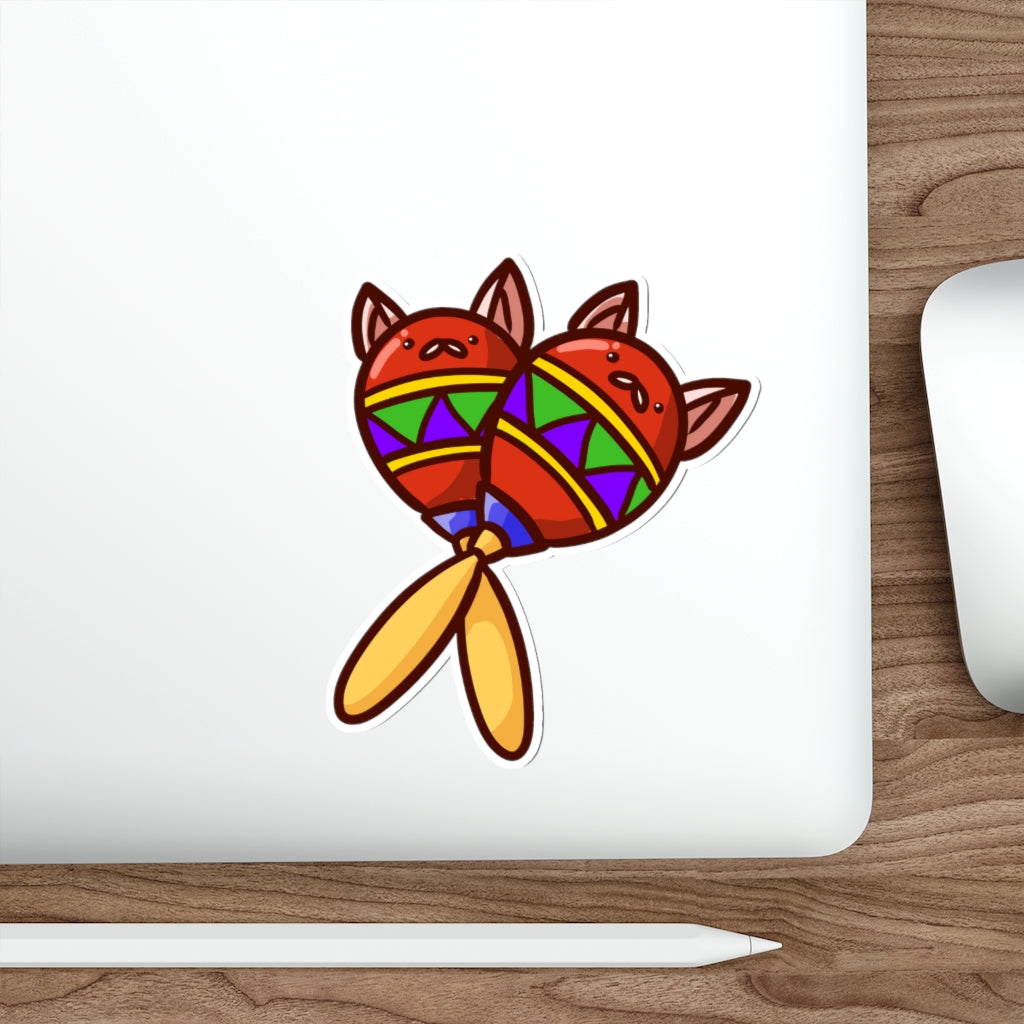 Maraca Cats Die-Cut Sticker