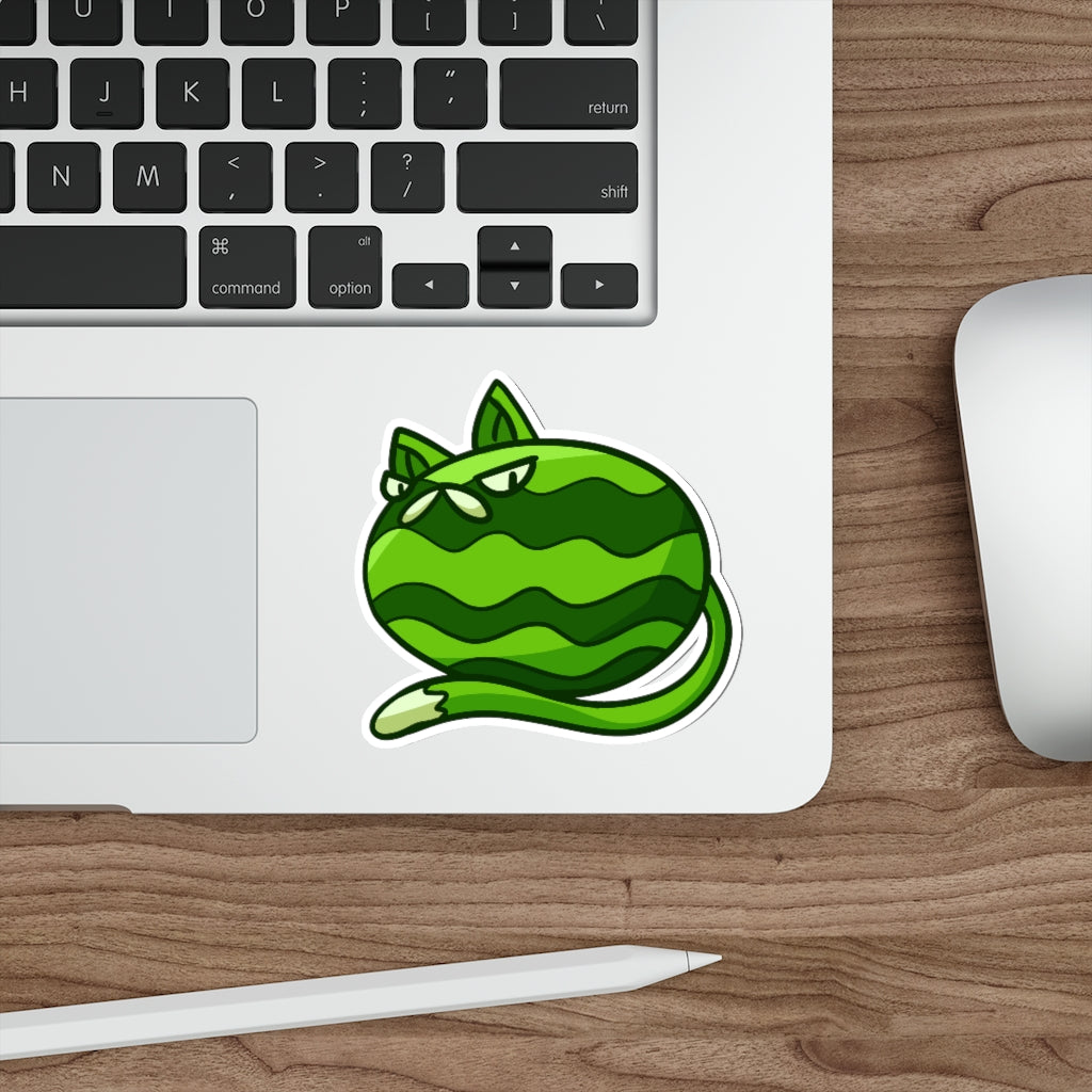Watermelon Cat Die-Cut Sticker