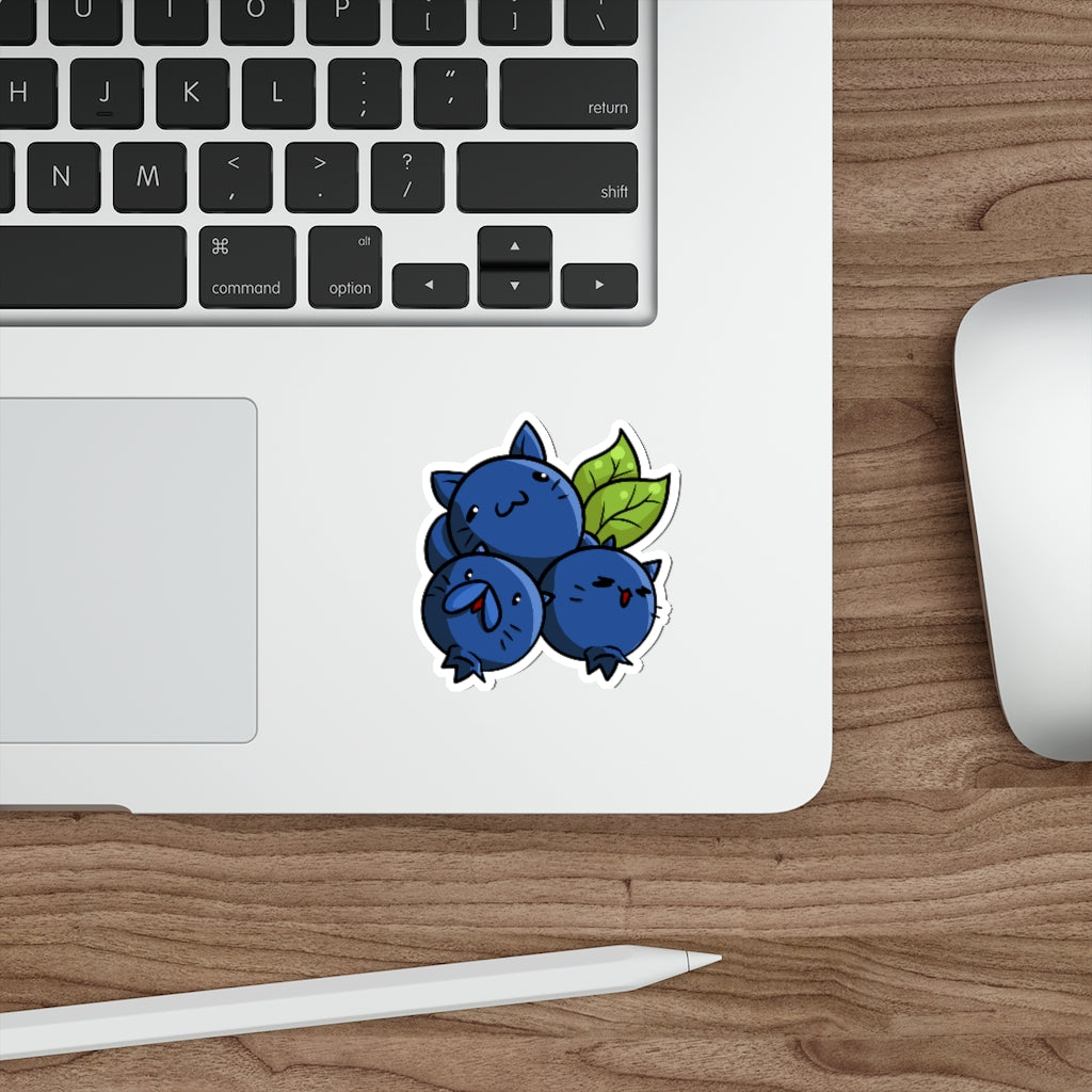 Blueberry Cats Die-Cut Sticker