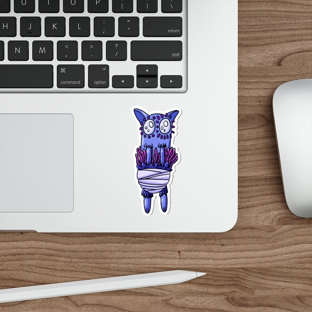 Anemone Cat Die-Cut Sticker