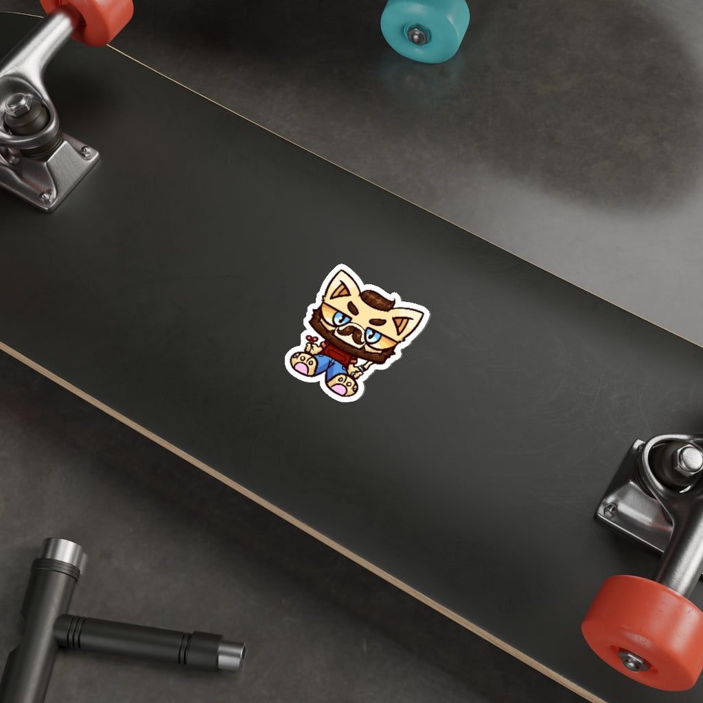 Barber Cat Die-Cut Sticker