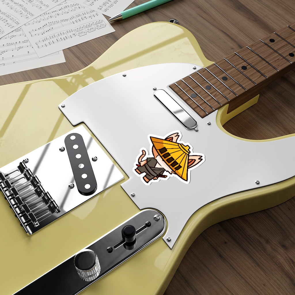 Goshi Samurai Cat Die-Cut Sticker