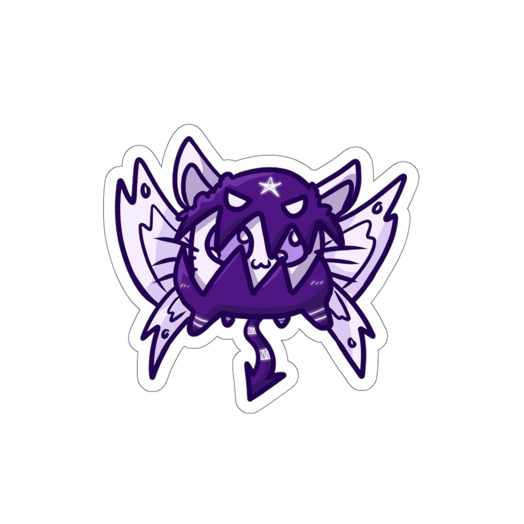 Moth Monster Cat Die-Cut Sticker