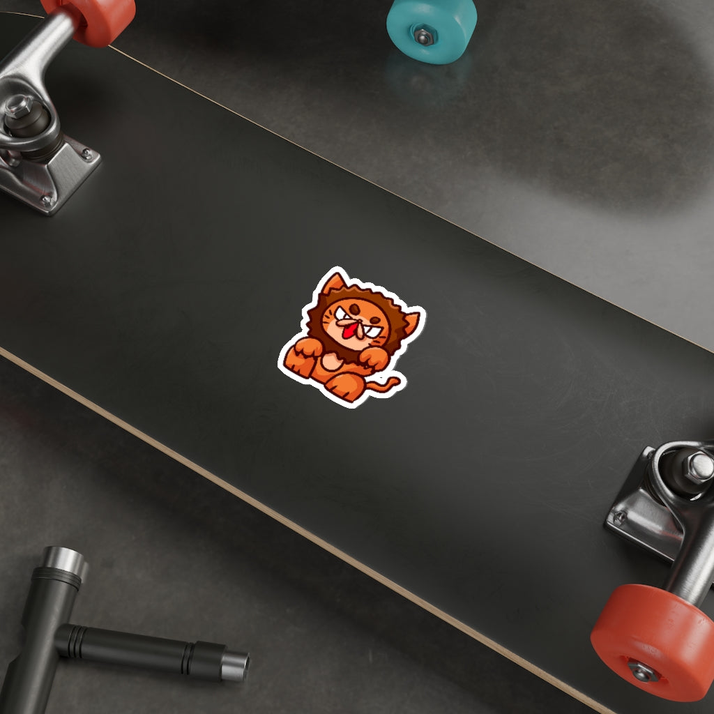 Lion Cat Die-Cut Sticker