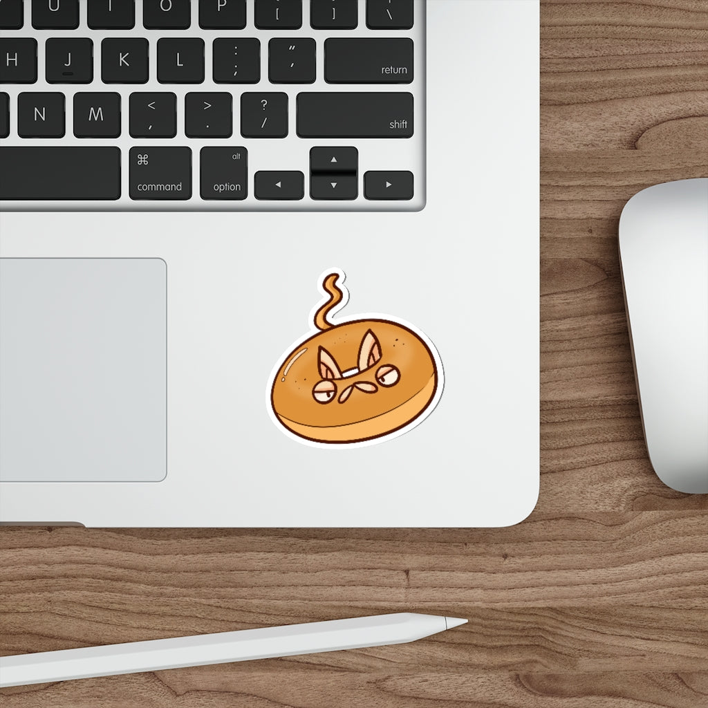 Bagel Cat Die-Cut Sticker