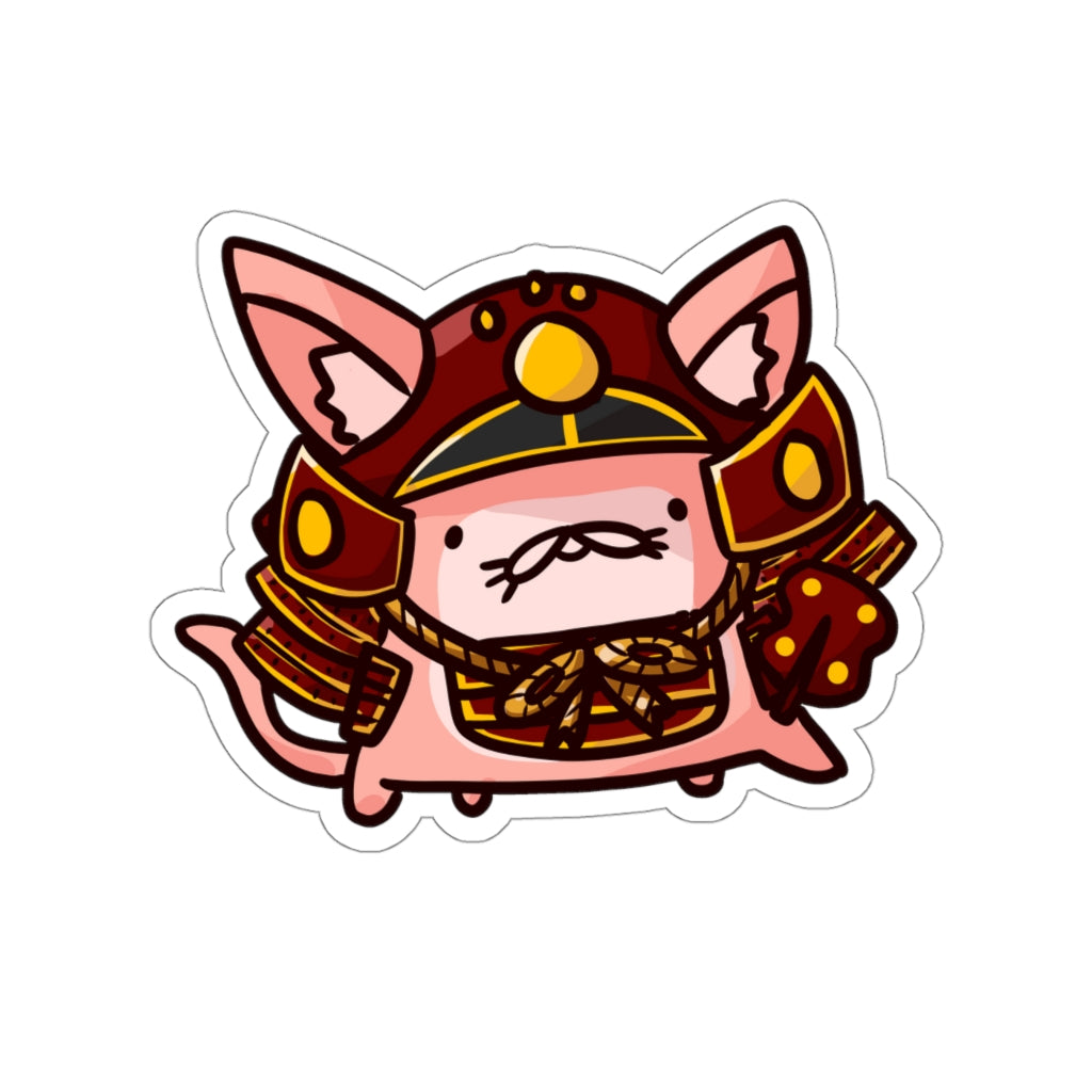 Little Samurai Cat Die-Cut Sticker