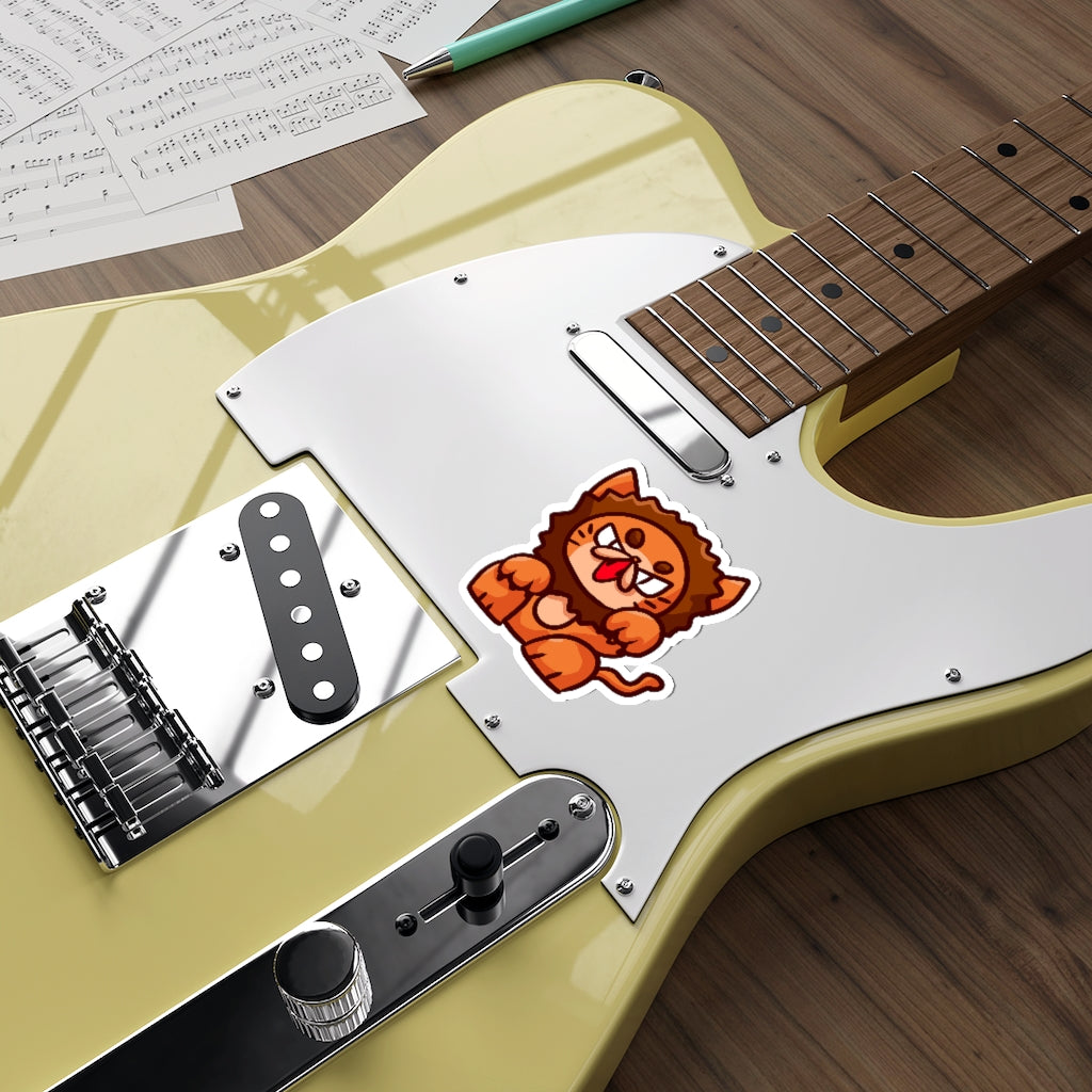 Lion Cat Die-Cut Sticker
