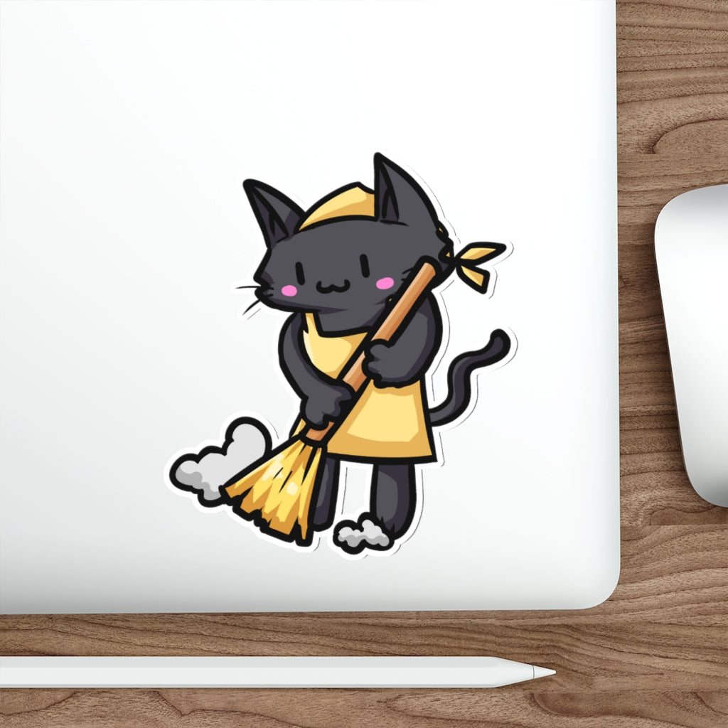 Cleaner Cat Die-Cut Sticker