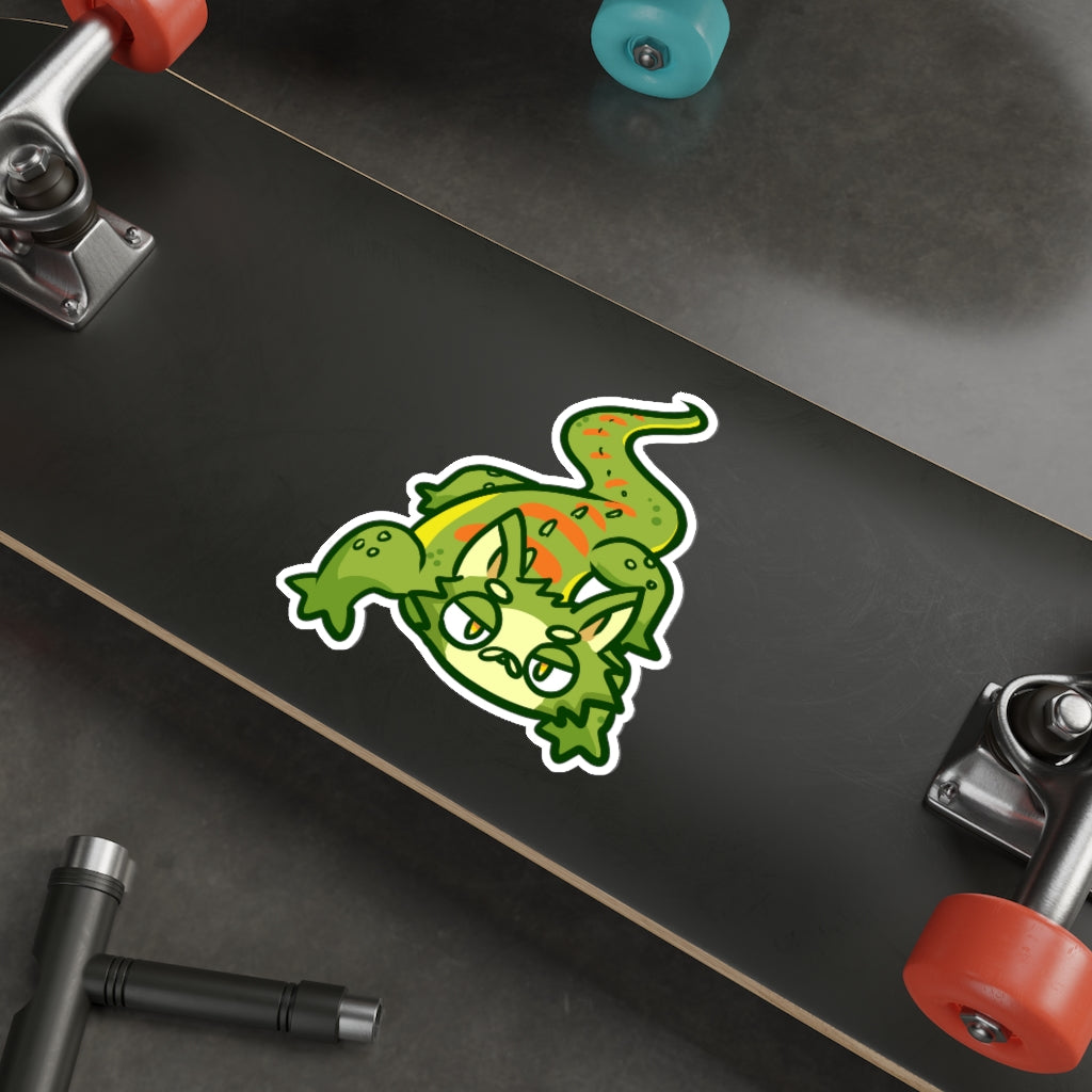 Chameleon Cat Die-Cut Sticker