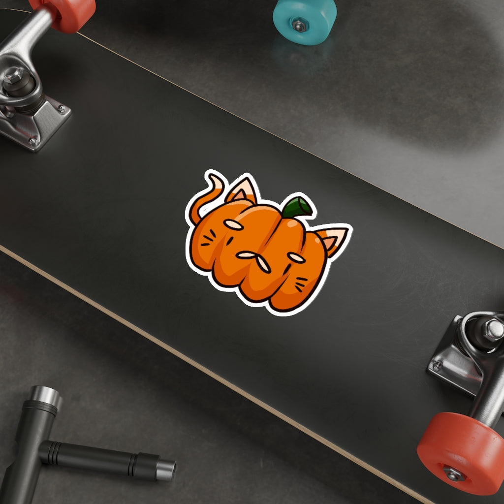Pumpkin Cat Die-Cut Sticker