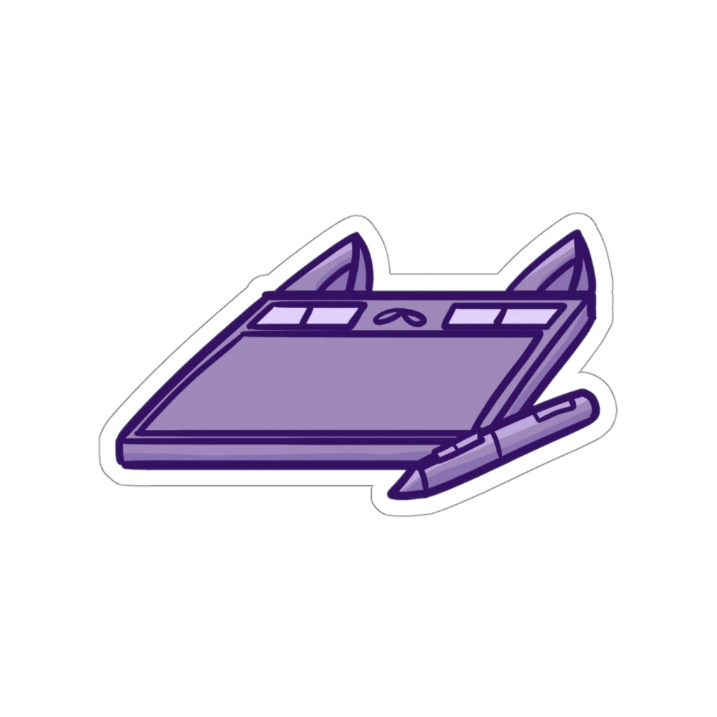 Drawing Tablet Cat Die-Cut Sticker