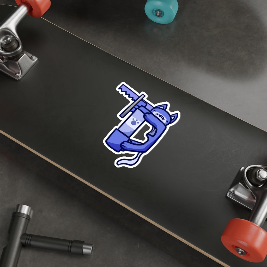 Jigsaw Cat Die-Cut Sticker