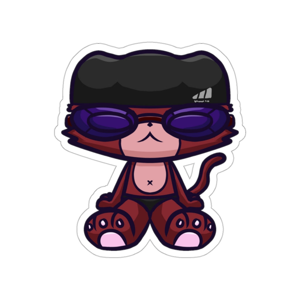 Swimmer Cat Die-Cut Sticker