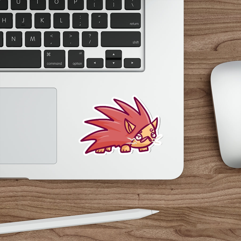 Porcupine Cat Die-Cut Sticker