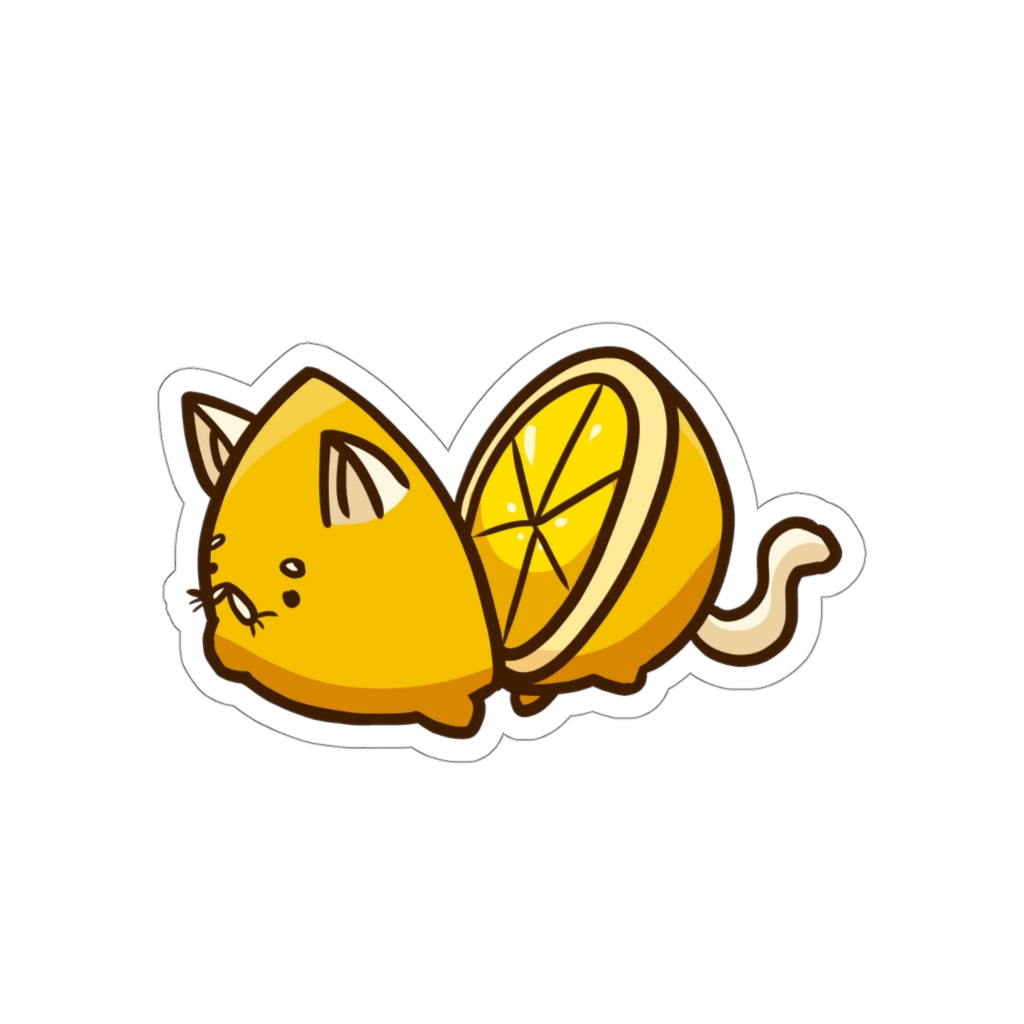 Lemon Cat Die-Cut Sticker