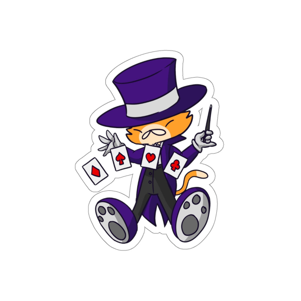 Magician Cat Die-Cut Sticker