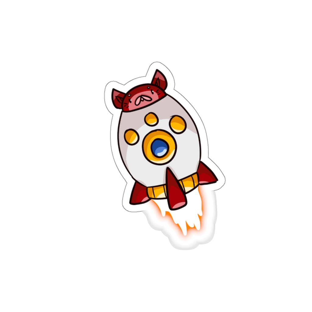 Rocket Cat Die-Cut Sticker