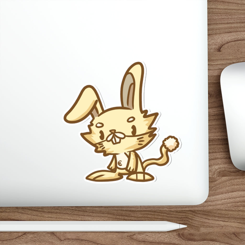 Rabbit Cat Die-Cut Sticker