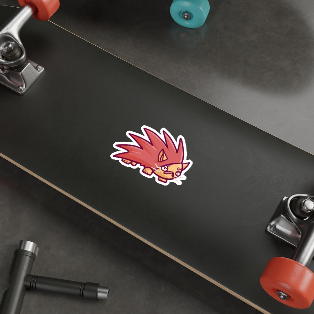 Porcupine Cat Die-Cut Sticker