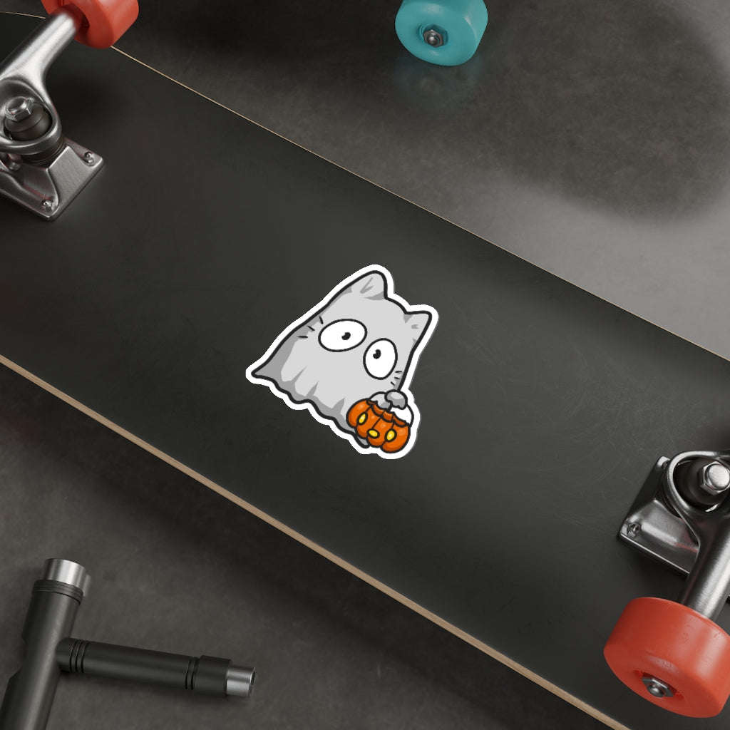 Halloween Cat Die-Cut Sticker