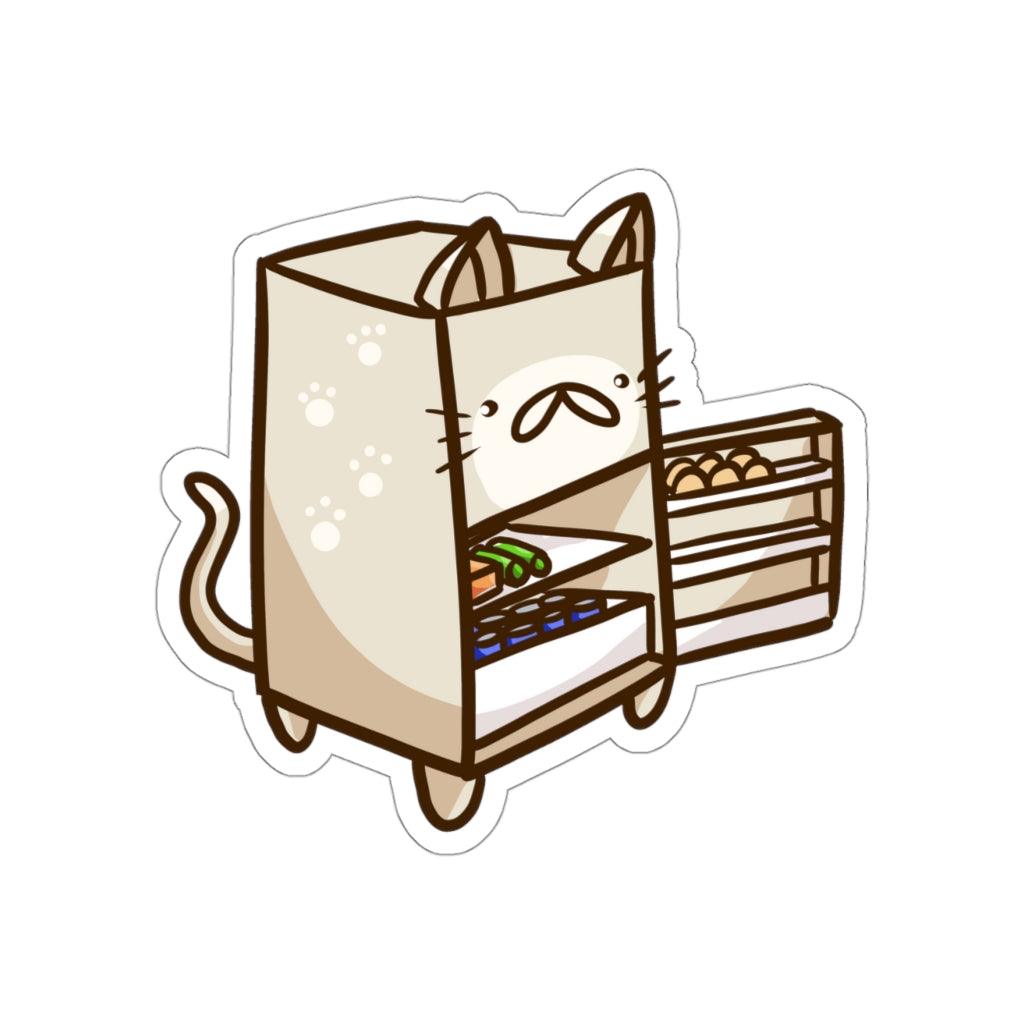 Fridge Cat Die-Cut Sticker