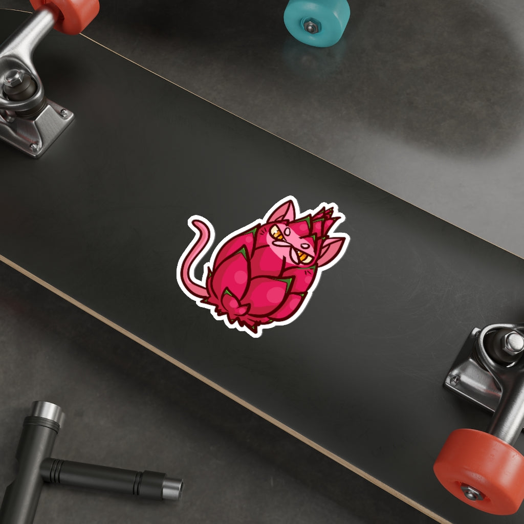 Dragon Fruit Cat Die-Cut Sticker