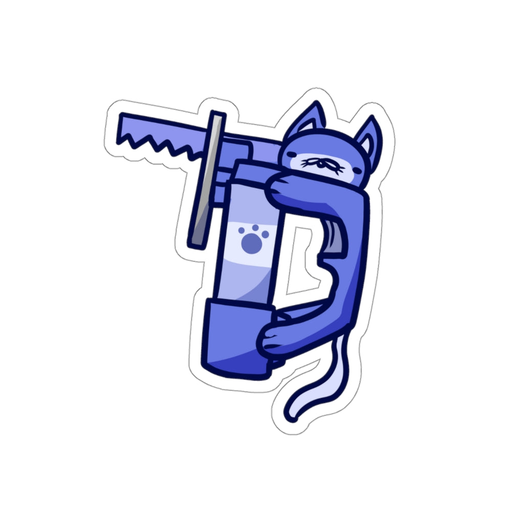 Jigsaw Cat Die-Cut Sticker