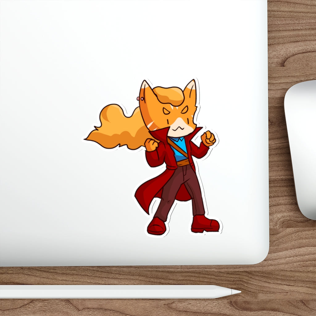 Adventurer Cat Die-Cut Sticker