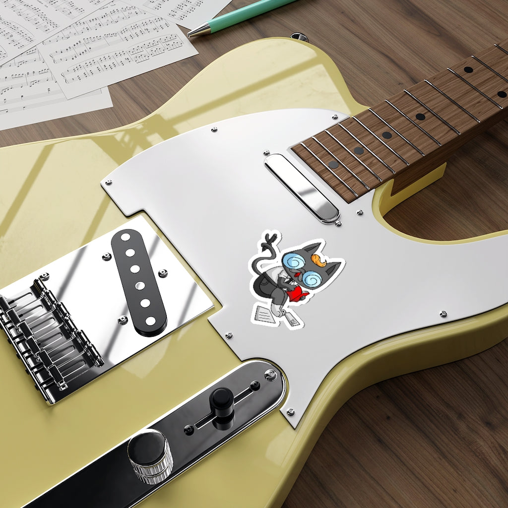 Academic Cat Die-Cut Sticker