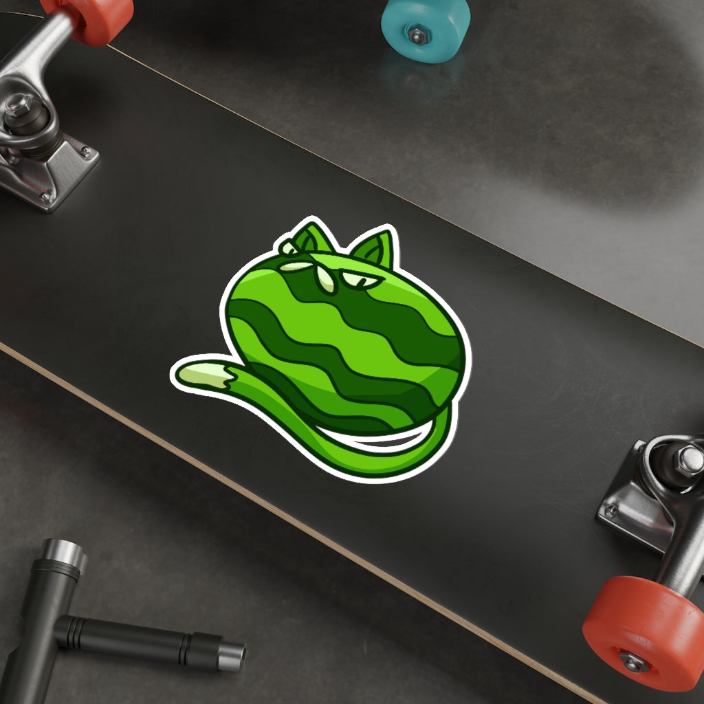 Watermelon Cat Die-Cut Sticker