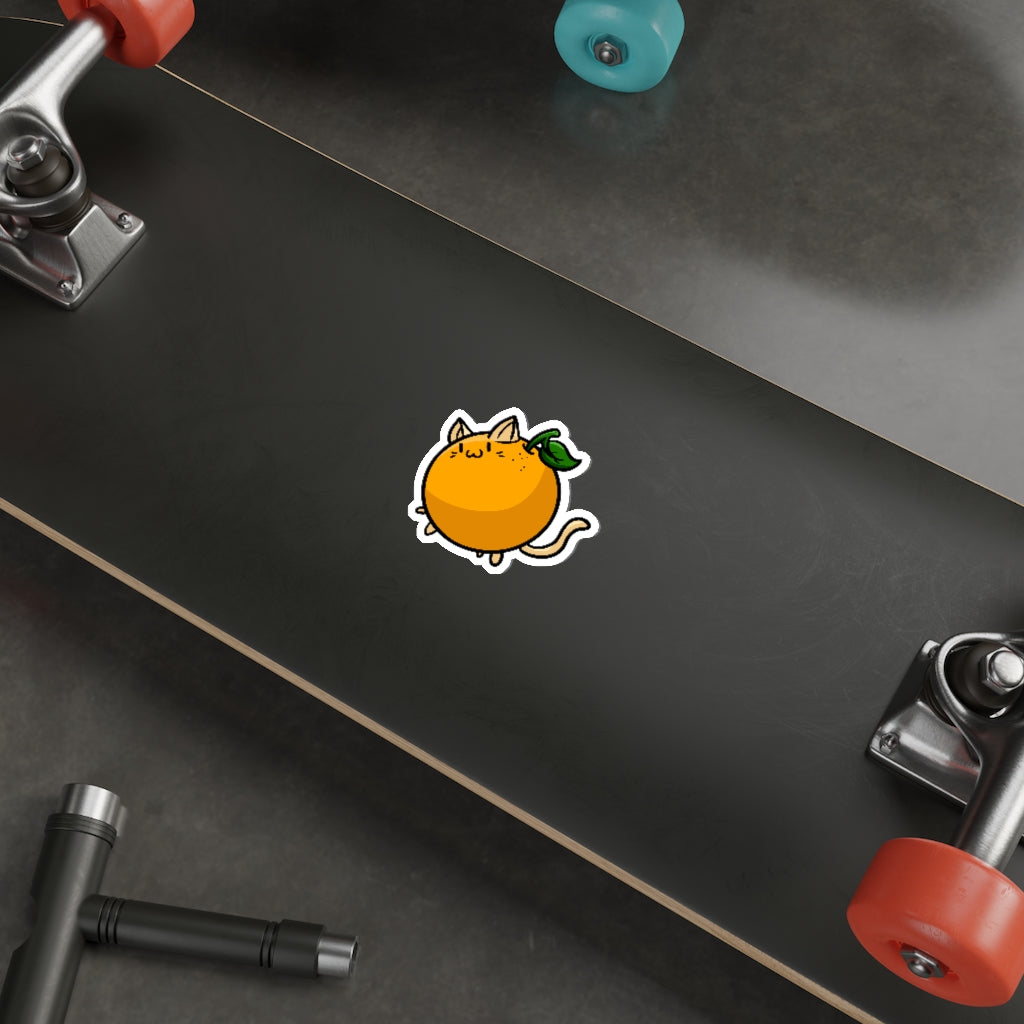Orange Cat Die-Cut Sticker