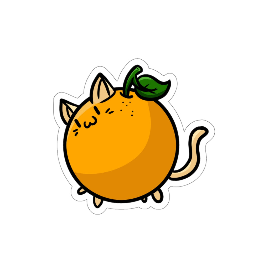 Orange Cat Die-Cut Sticker