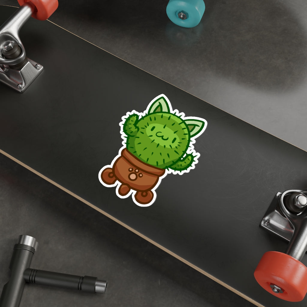 Cactus Cat Die-Cut Sticker
