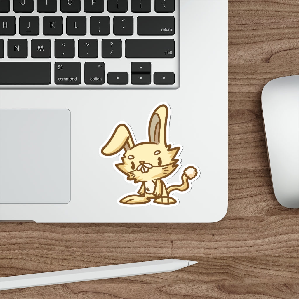 Rabbit Cat Die-Cut Sticker