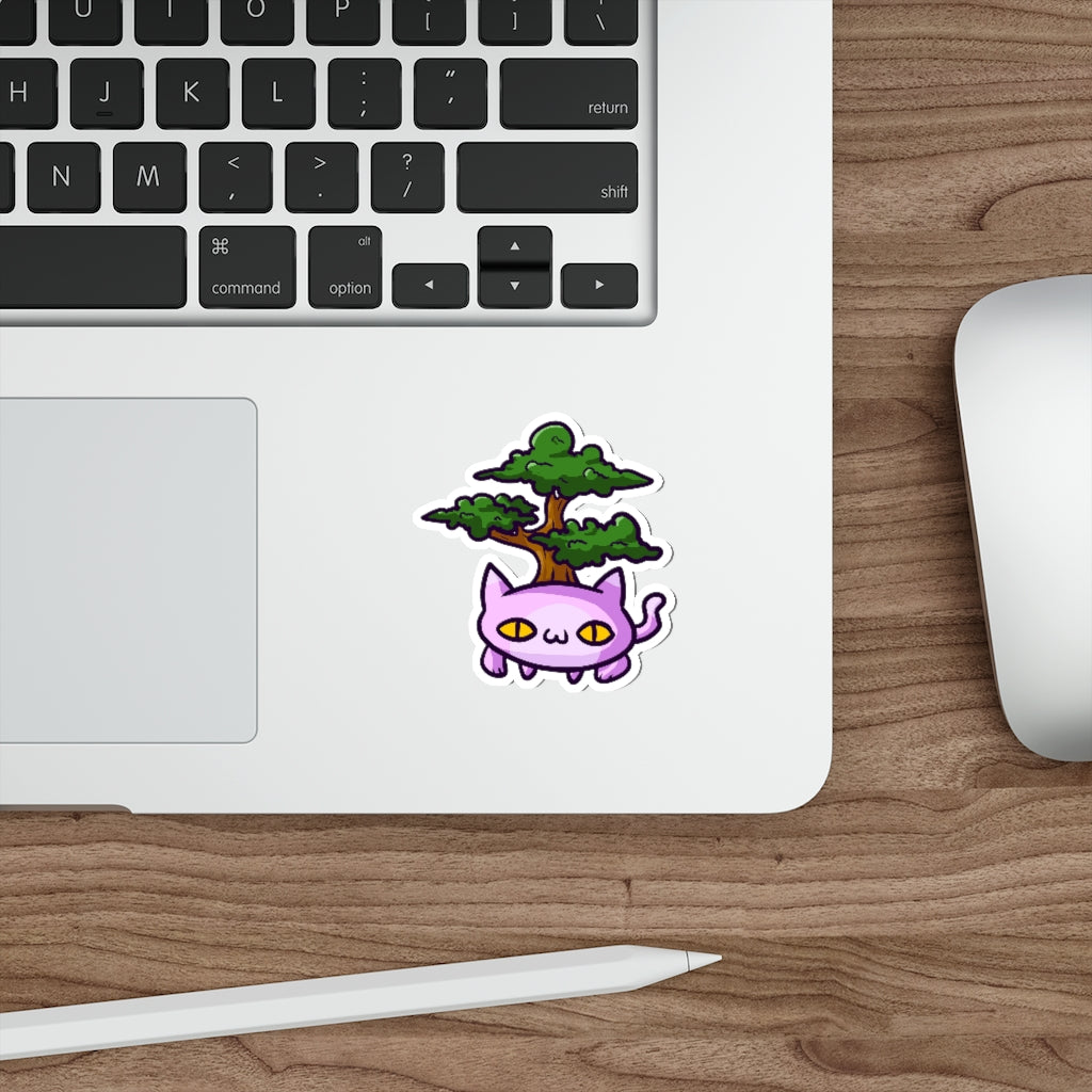 Bonsai Cat Die-Cut Sticker
