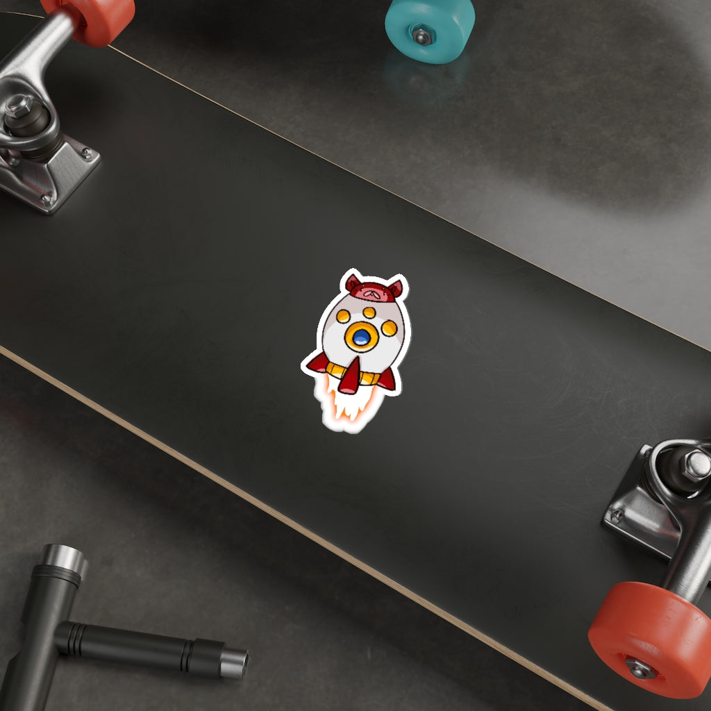 Rocket Cat Die-Cut Sticker
