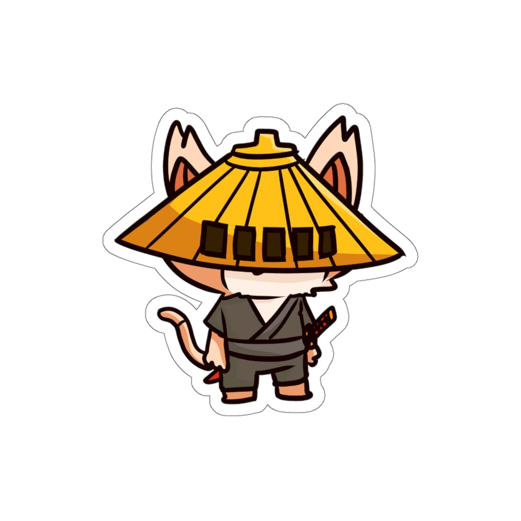 Goshi Samurai Cat Die-Cut Sticker