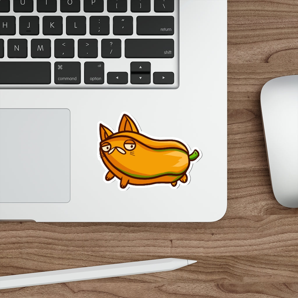 Papaya Cat Die-Cut Sticker