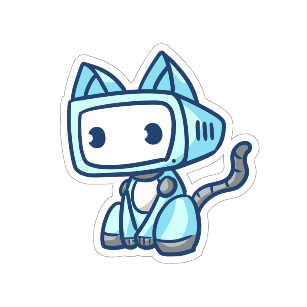 Pet Robot Cat Die-Cut Sticker