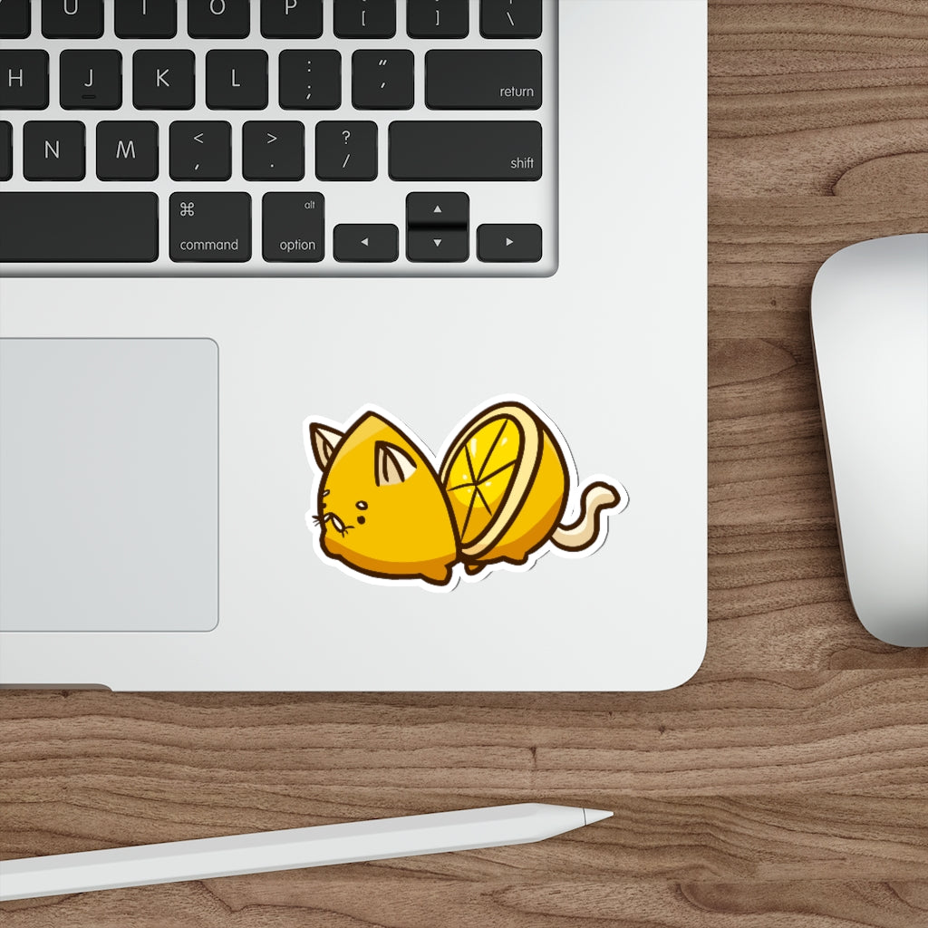 Lemon Cat Die-Cut Sticker