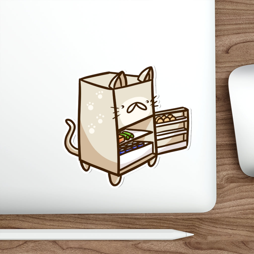 Fridge Cat Die-Cut Sticker