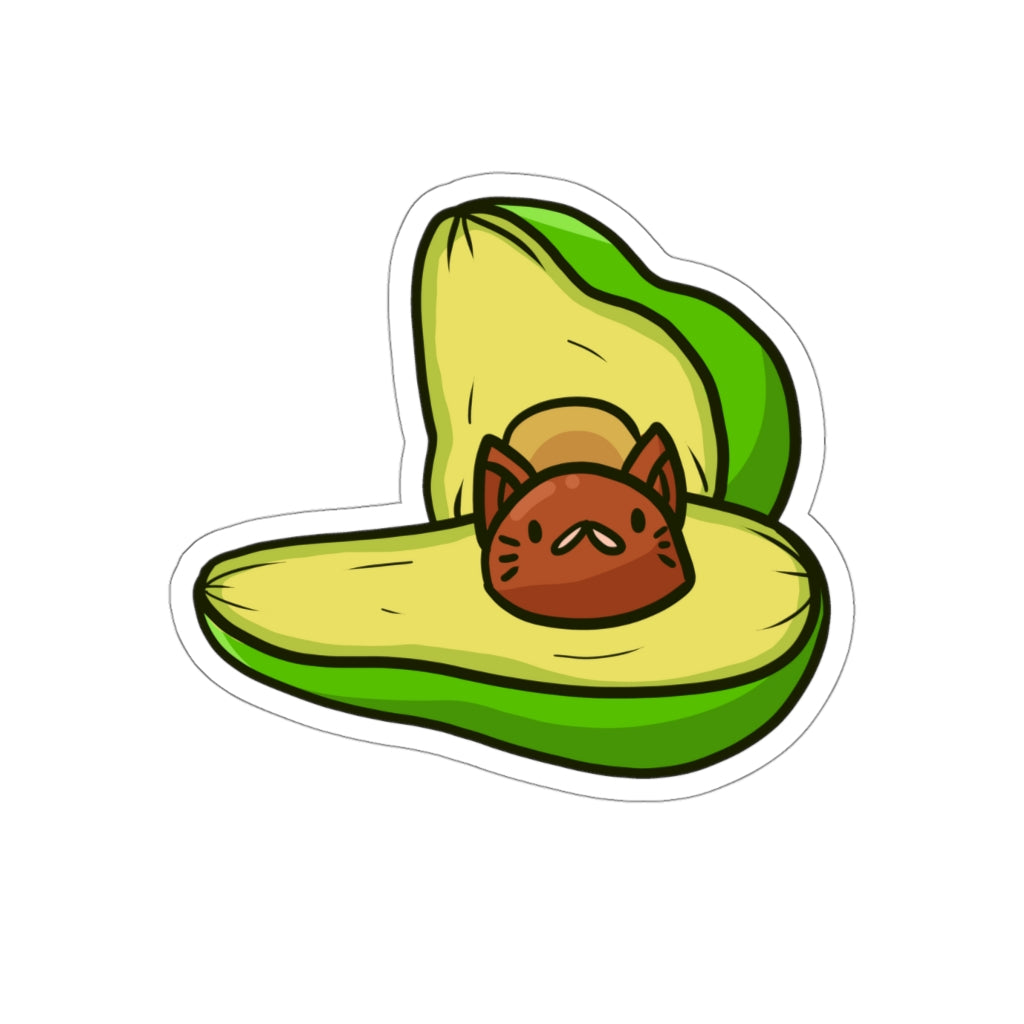 Avocado Cat Die-Cut Sticker