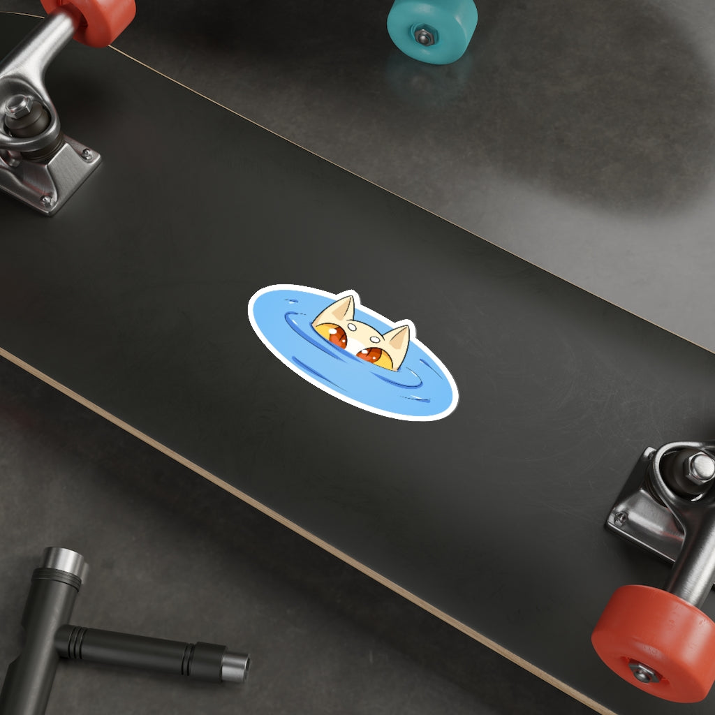 Water Cat Die-Cut Sticker