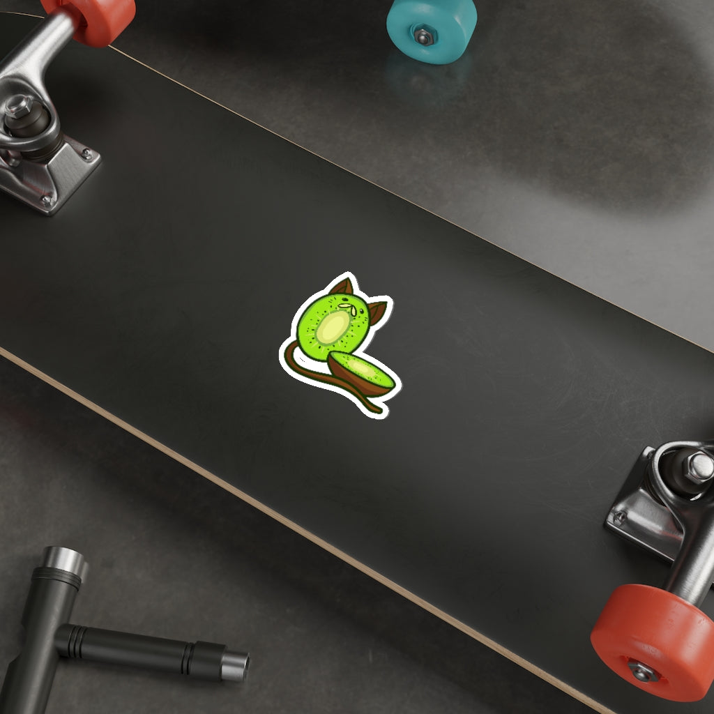 Kiwi Cat Die-Cut Sticker