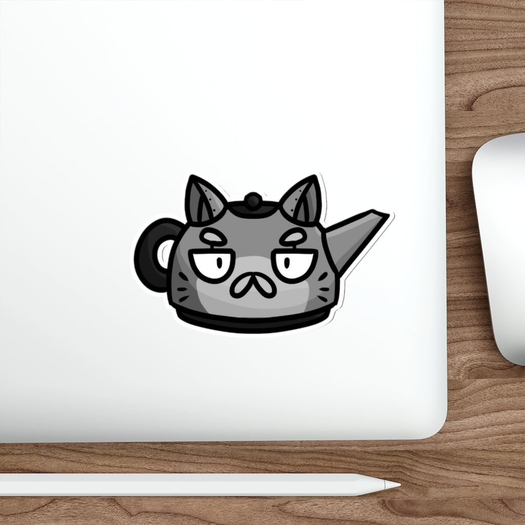 Kettle Cat Die-Cut Sticker