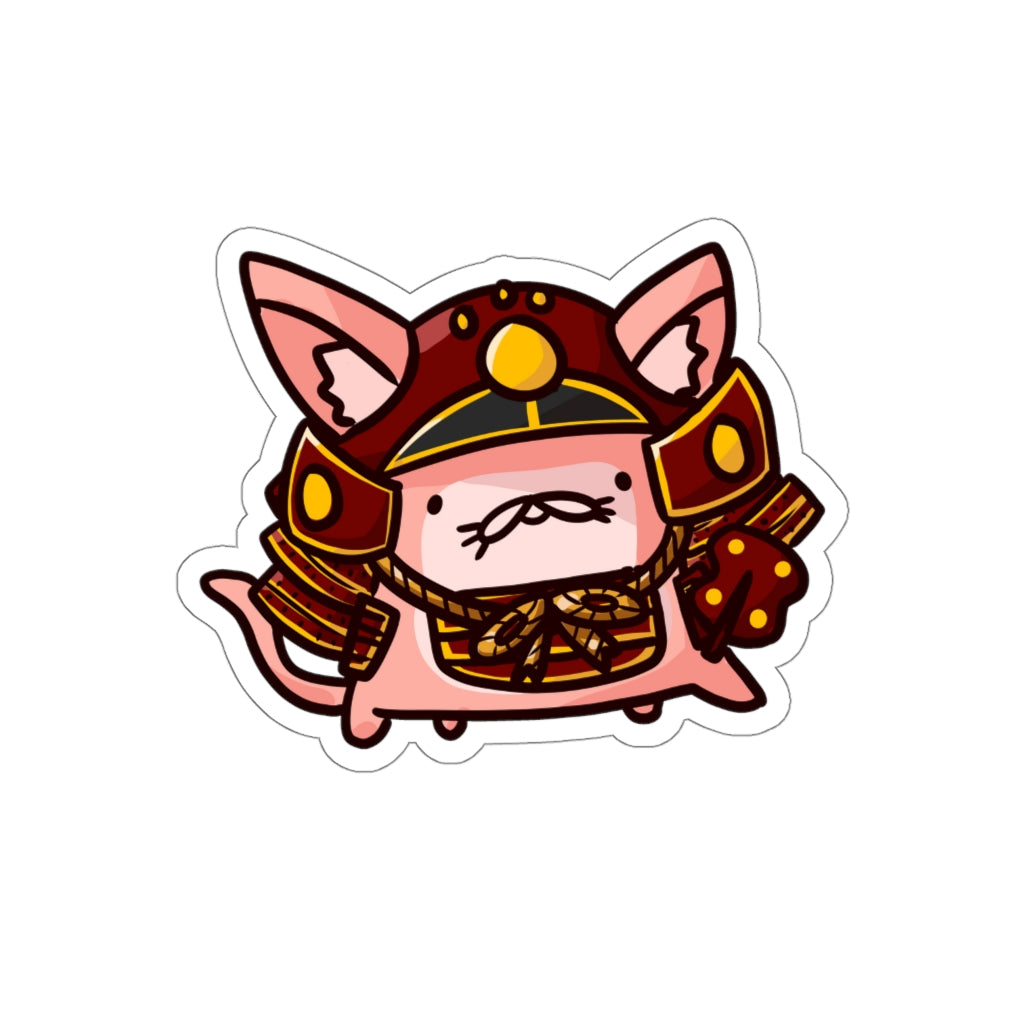 Little Samurai Cat Die-Cut Sticker
